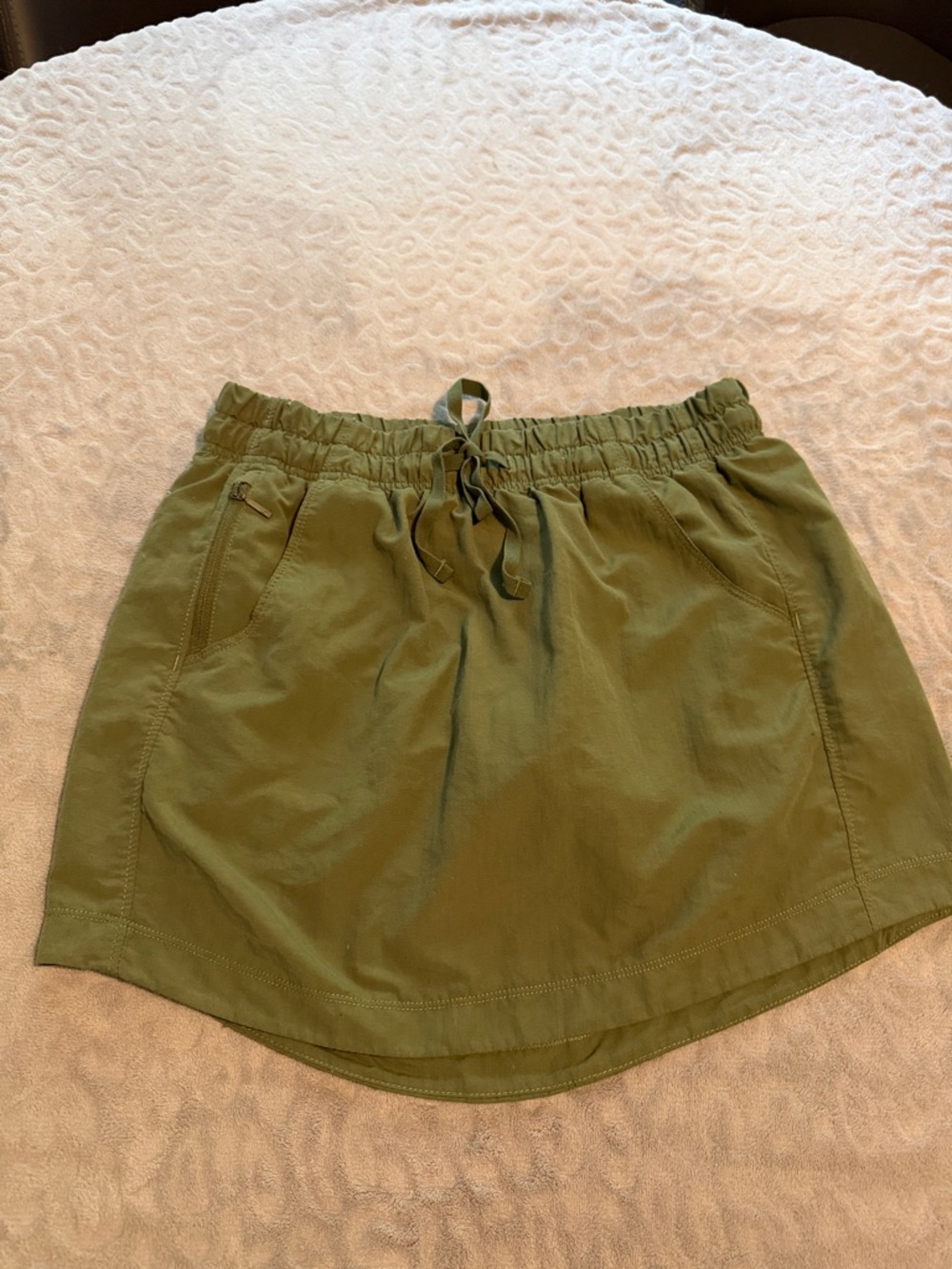 The North Face Olive Drawstring Mini Skort